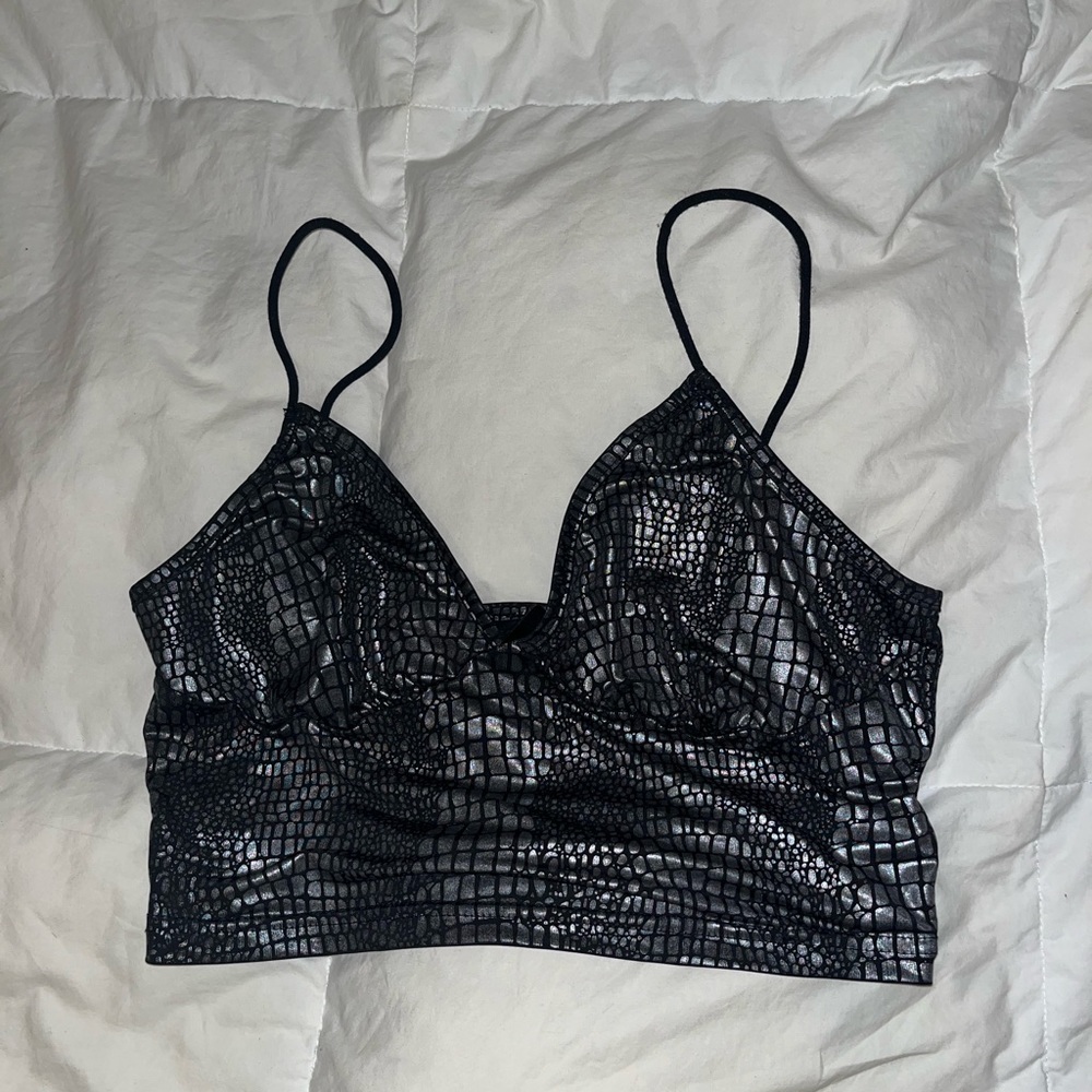 Metallic crop top